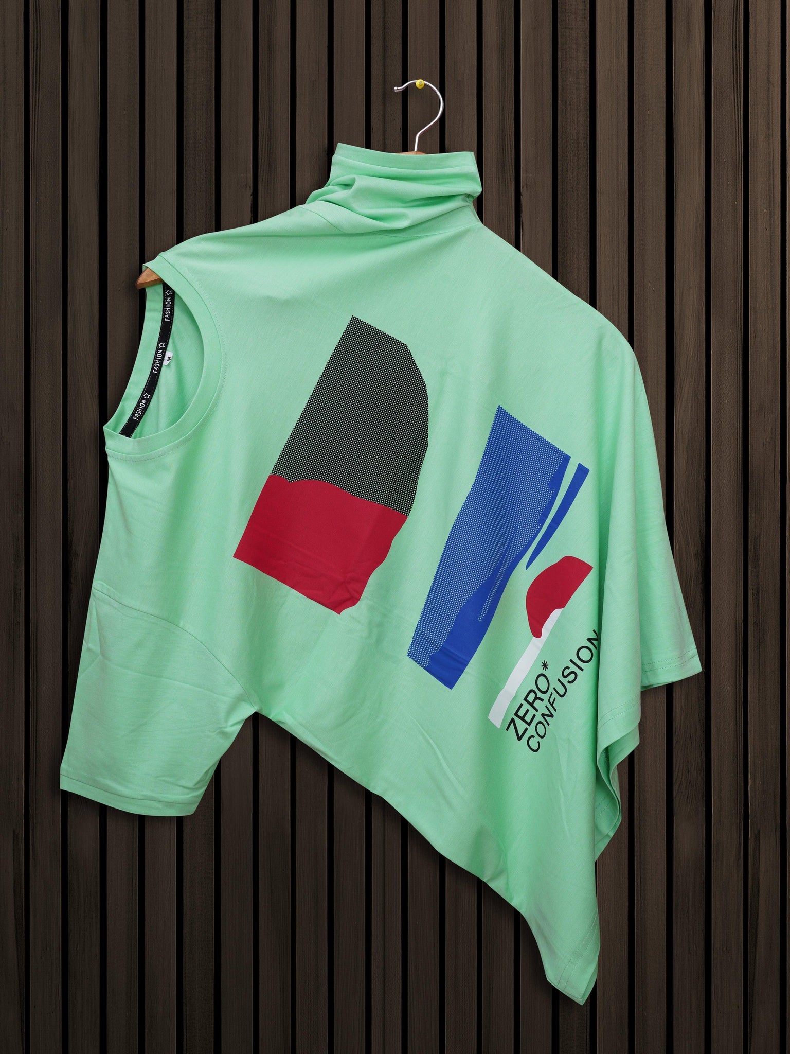 Light Green Printed T-Shirt For Men | Zero Confusion - Aadhitri