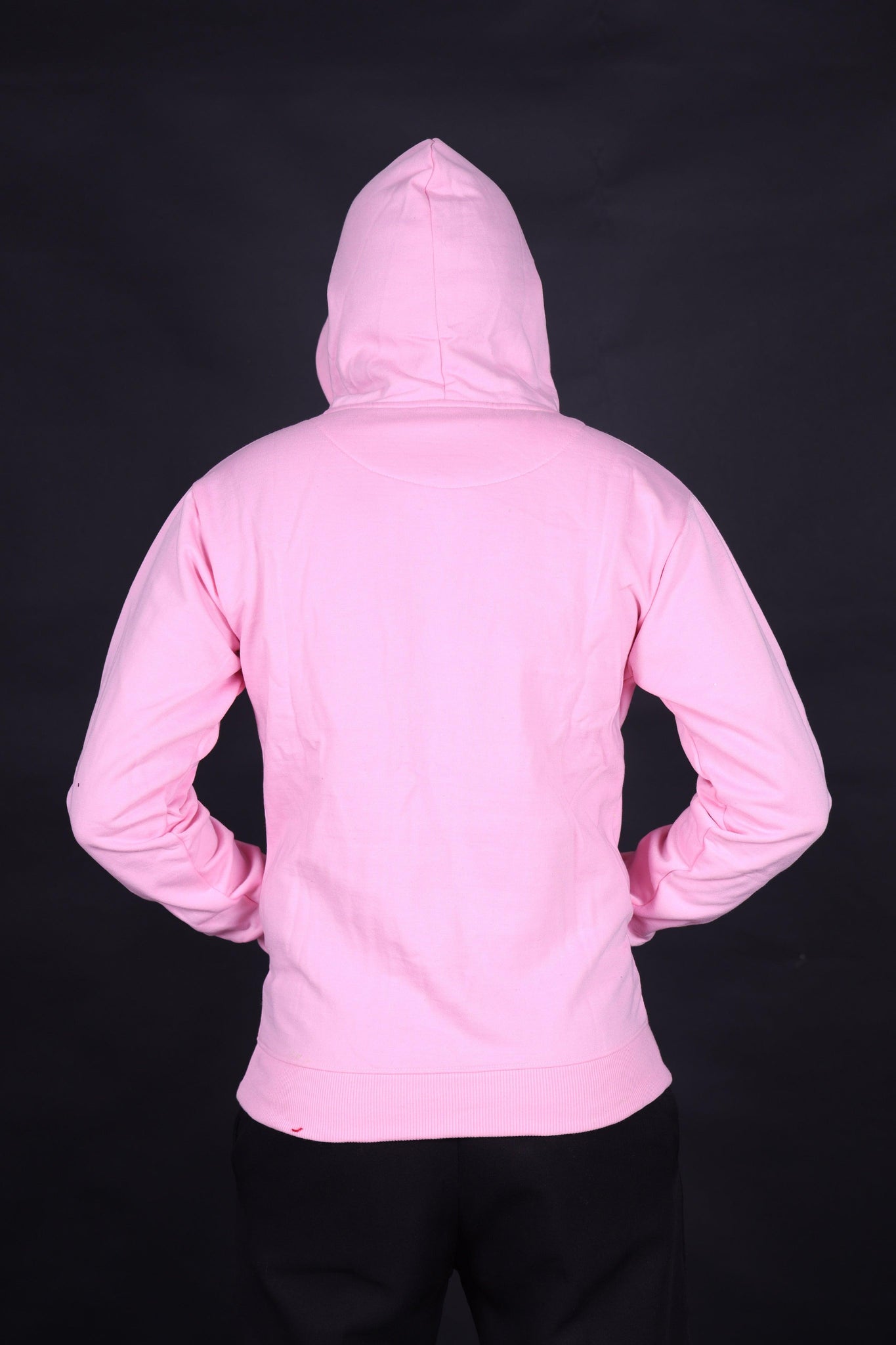 Light Pink Plain Color Trendy Hoodie - Aadhitri