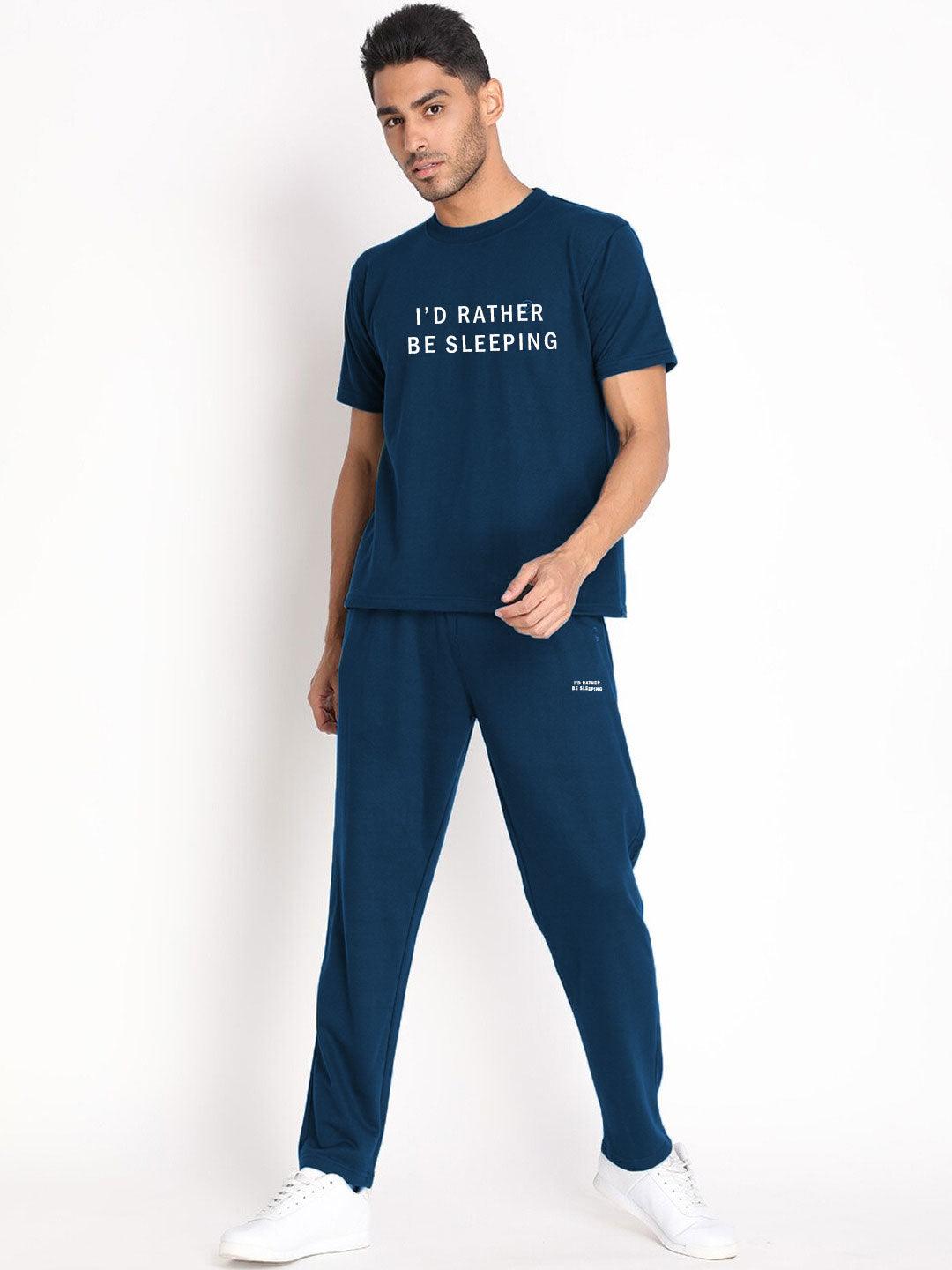 Men Fitted Track Suits in Nevy Blue Colour - Aadhitri