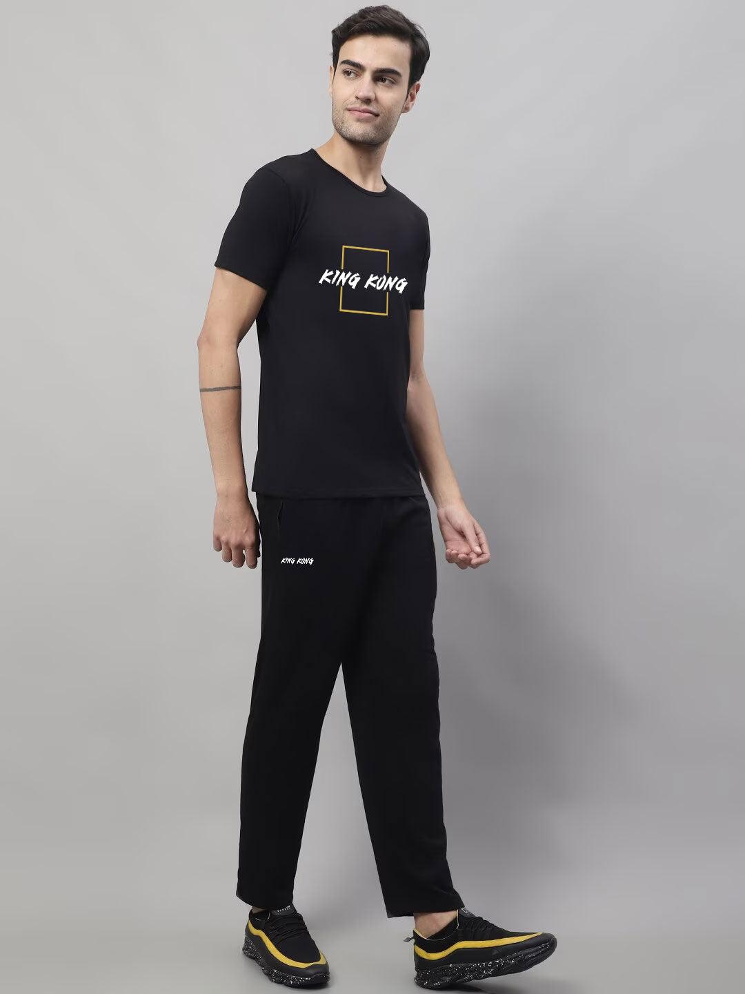 Mens Fitted Track Suits in Black Colour - Aadhitri
