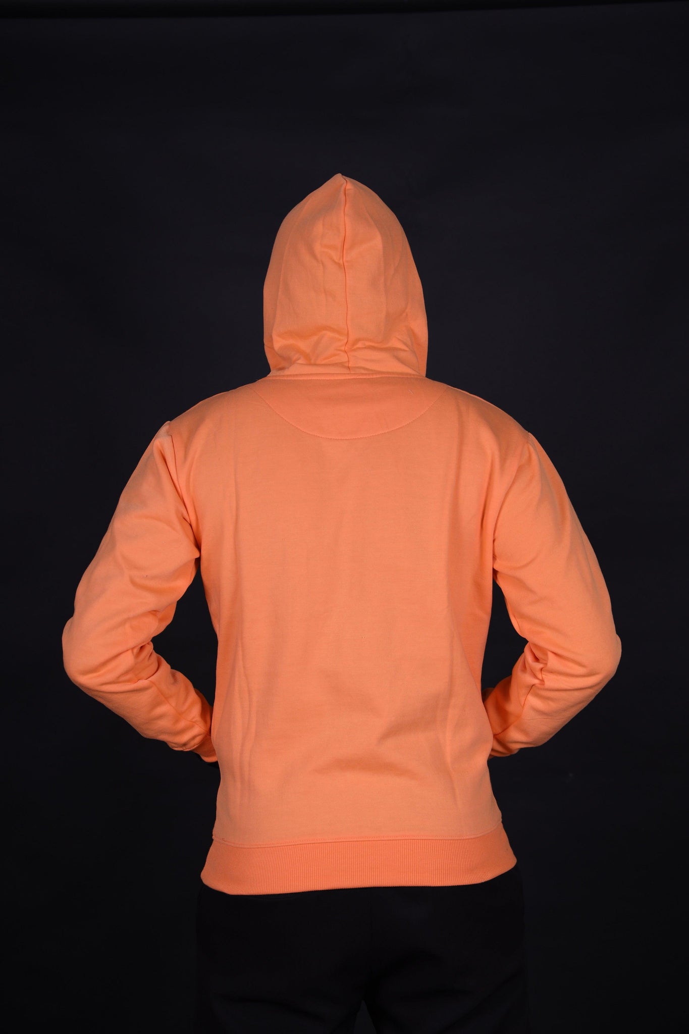 Orange Plain Color Trendy Hoodie - Aadhitri