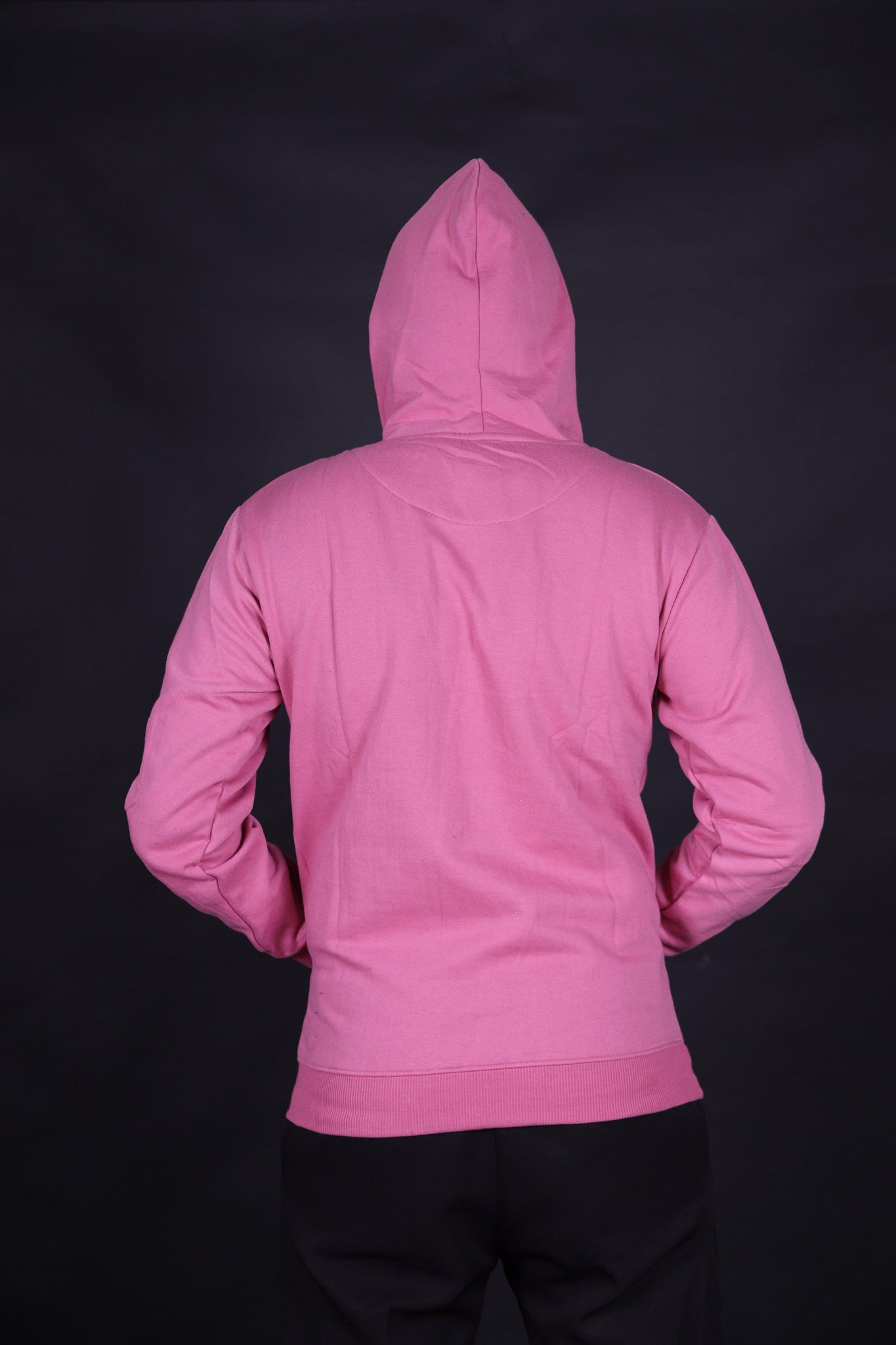 Pink Plain Color Trendy Hoodie - Aadhitri