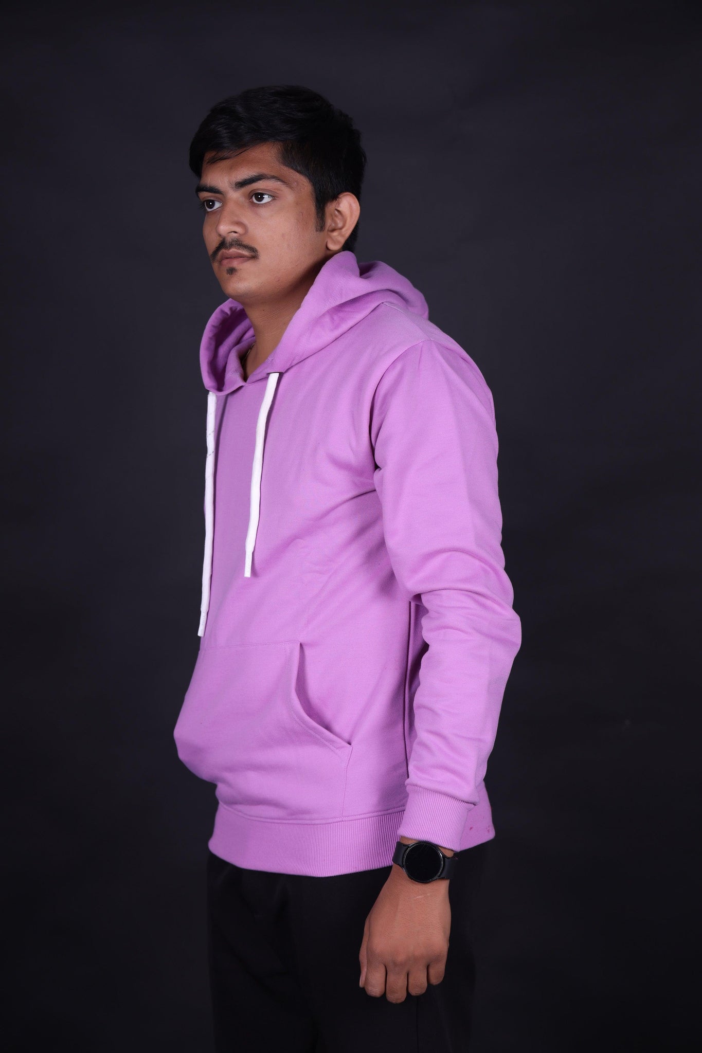 Purpla Plain Color Trendy Hoodie - Aadhitri
