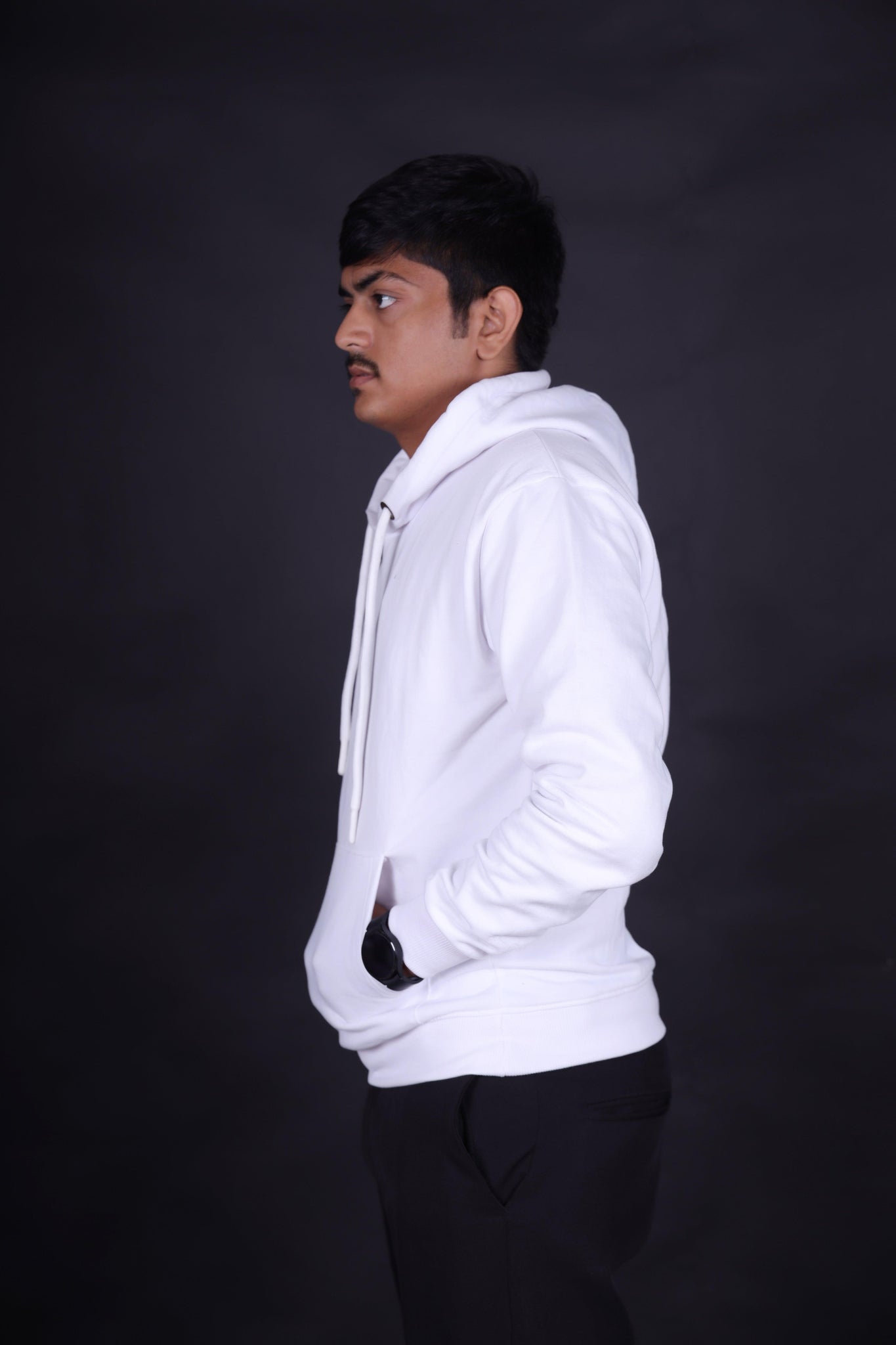 White Plain Color Trendy Hoodie - Aadhitri